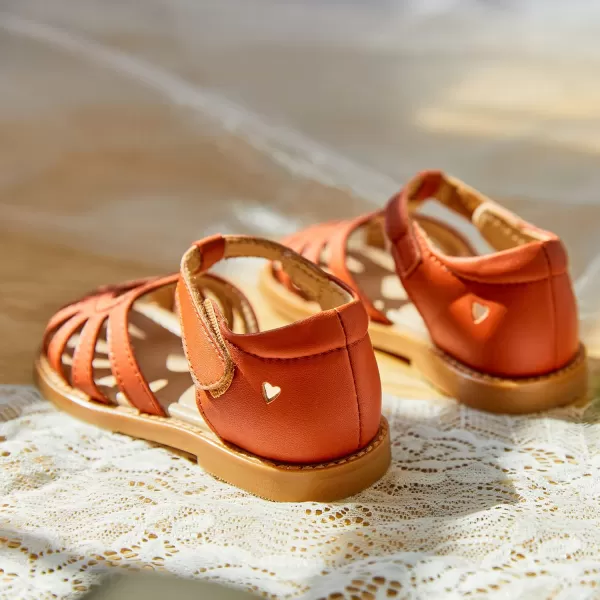 THEE BRON Girls Sandals Toddler Summer Dress Shoes508brown