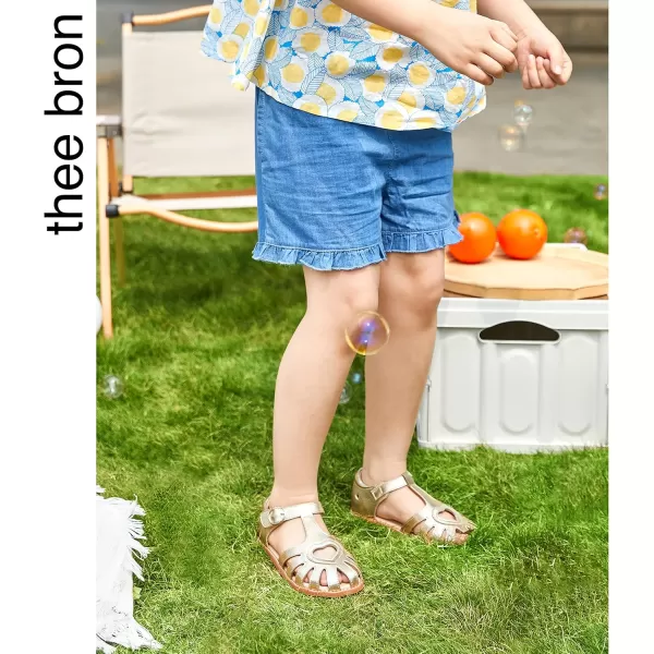 THEE BRON Girls Sandals Toddler Summer Dress Shoes508gold