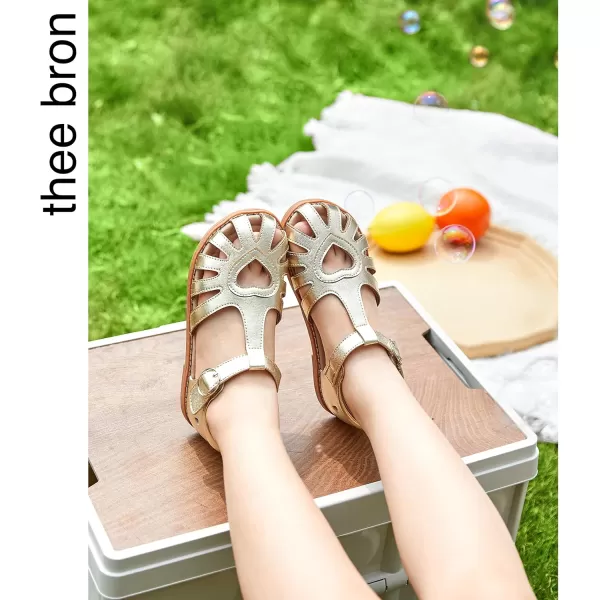 THEE BRON Girls Sandals Toddler Summer Dress Shoes508gold