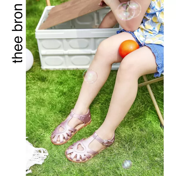 THEE BRON Girls Sandals Toddler Summer Dress Shoes508pink