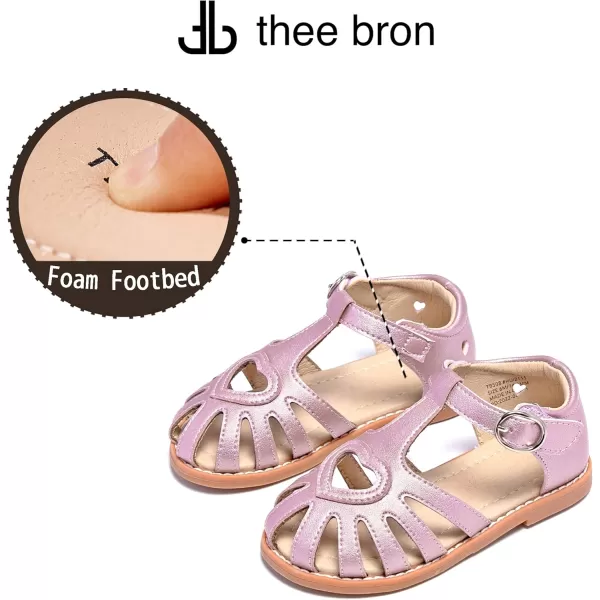 THEE BRON Girls Sandals Toddler Summer Dress Shoes508pink