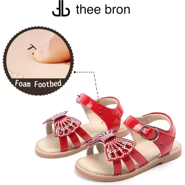 THEE BRON Girls Sandals Toddler Summer Dress ShoesAa308red