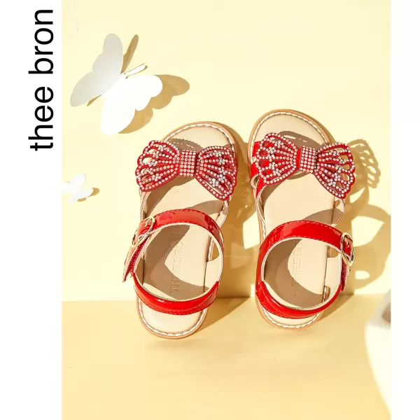 THEE BRON Girls Sandals Toddler Summer Dress ShoesAa308red