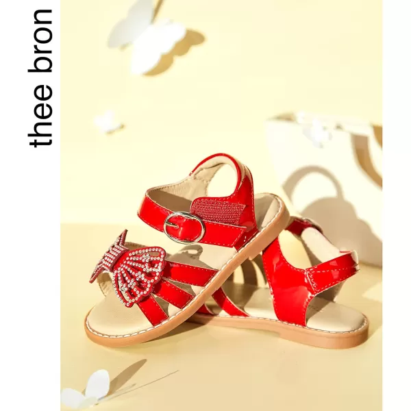 THEE BRON Girls Sandals Toddler Summer Dress ShoesAa308red