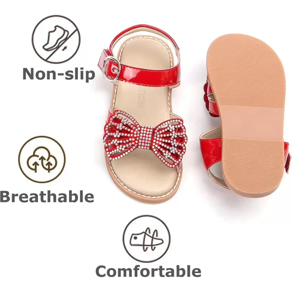 THEE BRON Girls Sandals Toddler Summer Dress ShoesAa308red