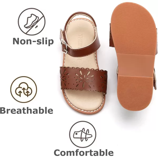 THEE BRON Girls Sandals Toddler Summer Dress ShoesAa336brown