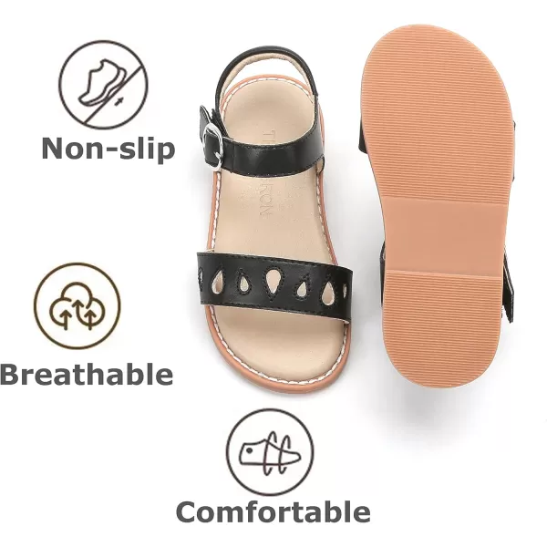 THEE BRON Girls Sandals Toddler Summer Dress ShoesAa354black