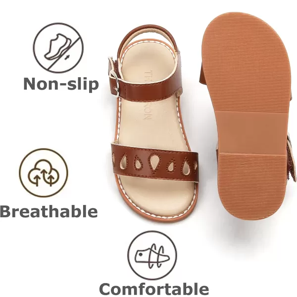 THEE BRON Girls Sandals Toddler Summer Dress ShoesAa354brown