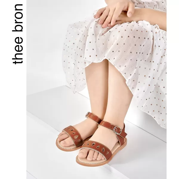 THEE BRON Girls Sandals Toddler Summer Dress ShoesAa354brown