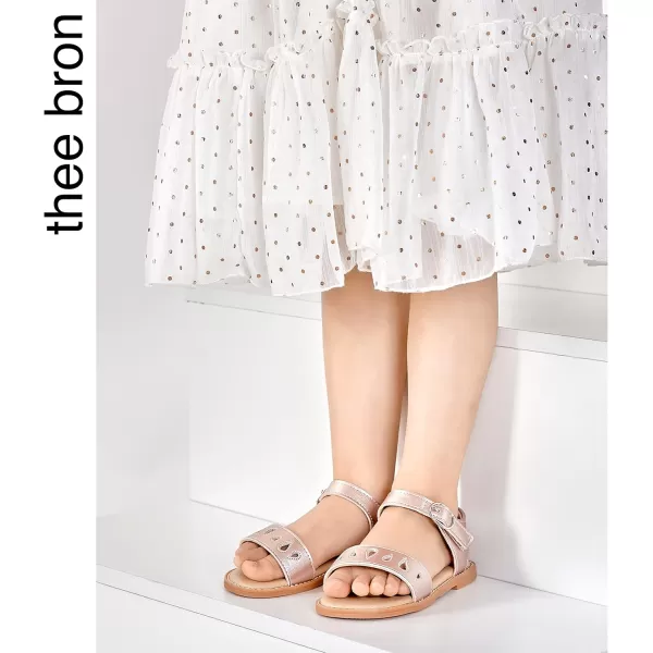 THEE BRON Girls Sandals Toddler Summer Dress ShoesAa354rose Gold