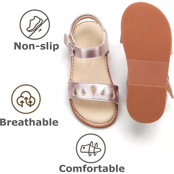 THEE BRON Girls Sandals Toddler Summer Dress ShoesAa354rose Gold