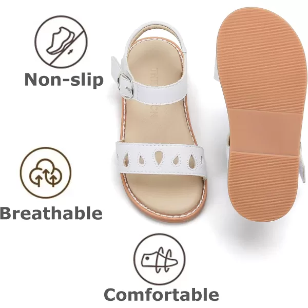 THEE BRON Girls Sandals Toddler Summer Dress ShoesAa354white