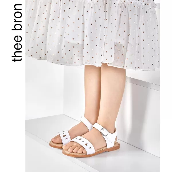 THEE BRON Girls Sandals Toddler Summer Dress ShoesAa354white