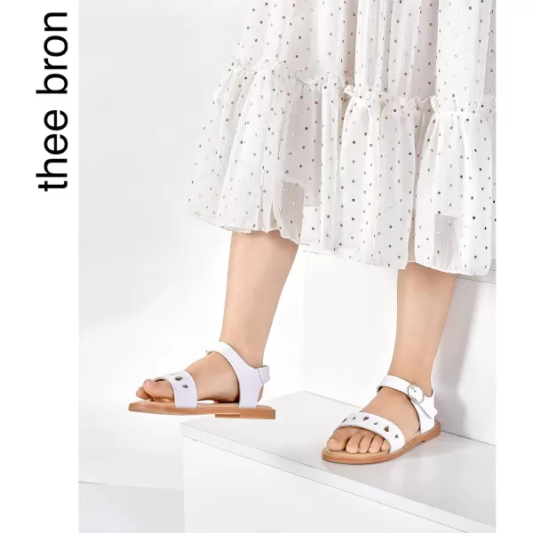 THEE BRON Girls Sandals Toddler Summer Dress ShoesAa354white