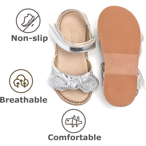 THEE BRON Girls Sandals Toddler Summer Dress ShoesAa386silver