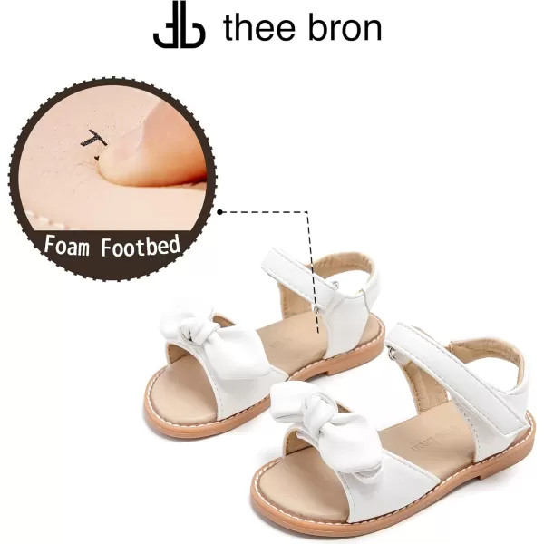 THEE BRON Girls Sandals Toddler Summer Dress ShoesAa386white