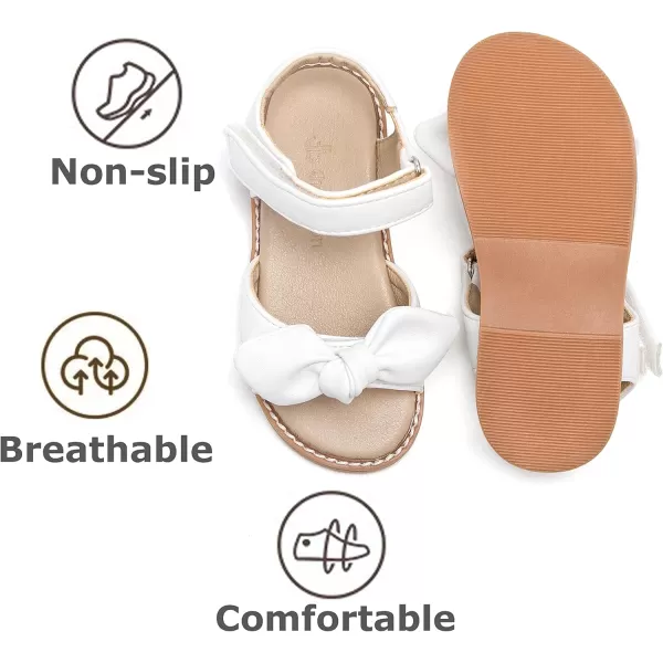 THEE BRON Girls Sandals Toddler Summer Dress ShoesAa386white
