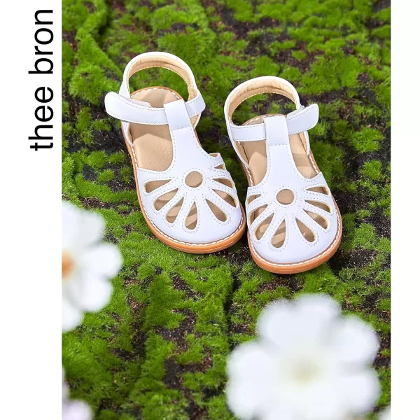 THEE BRON Girls Sandals Toddler Summer Dress ShoesAa396white