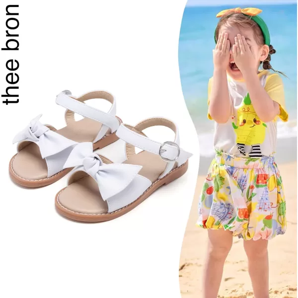 THEE BRON Girls Sandals Toddler Summer Dress ShoesAa398white