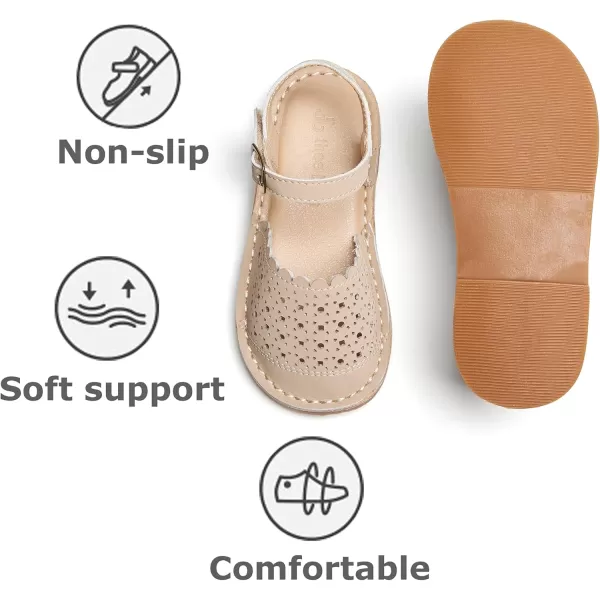THEE BRON Girls Sandals Toddler Summer Dress ShoesAa426beige