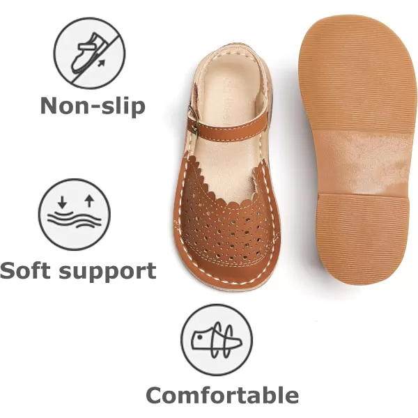 THEE BRON Girls Sandals Toddler Summer Dress ShoesAa426brown