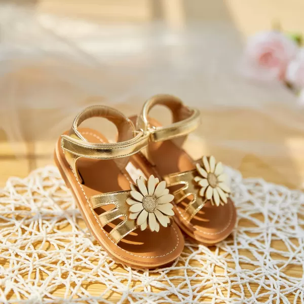 THEE BRON Girls Sandals Toddler Summer Dress ShoesTb2104gold