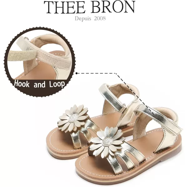 THEE BRON Girls Sandals Toddler Summer Dress ShoesTb2104gold