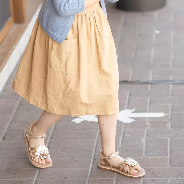 THEE BRON Girls Sandals Toddler Summer Dress ShoesTb2104gold