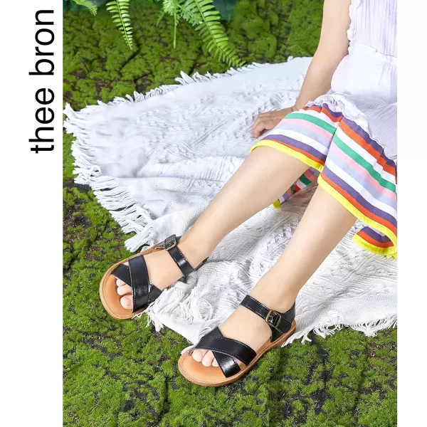 THEE BRON Girls Sandals Toddler Summer Dress ShoesTb2110black