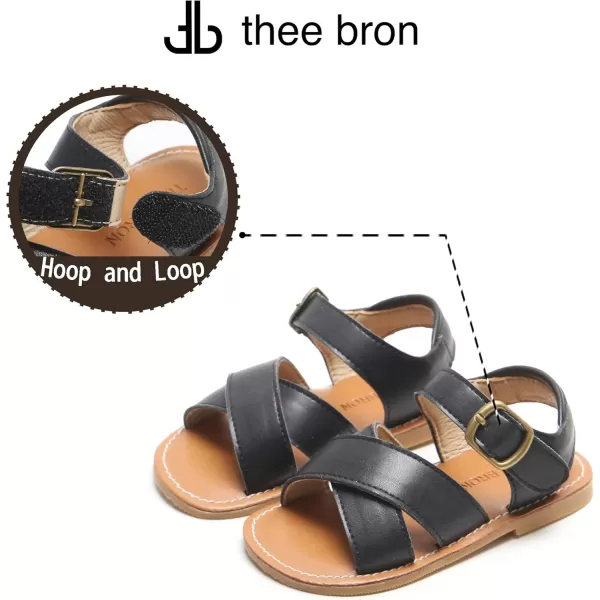 THEE BRON Girls Sandals Toddler Summer Dress ShoesTb2110black
