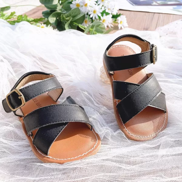 THEE BRON Girls Sandals Toddler Summer Dress ShoesTb2110black