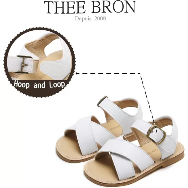 THEE BRON Girls Sandals Toddler Summer Dress ShoesTb2110white