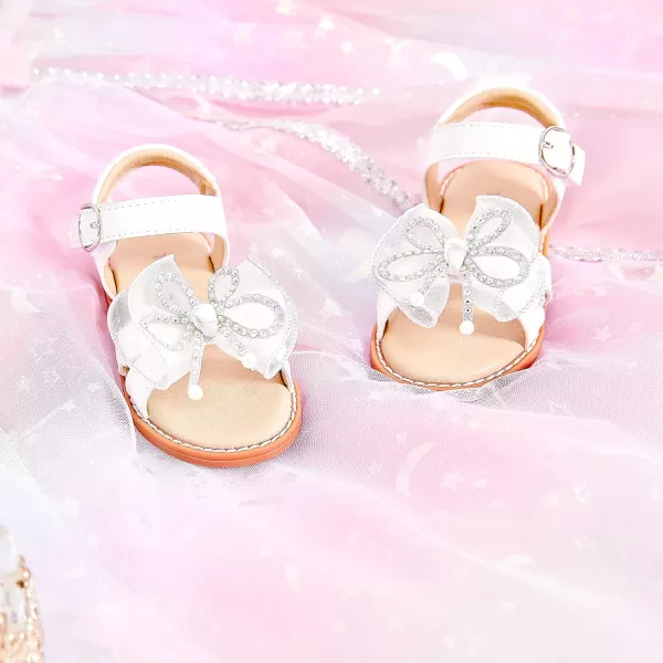 THEE BRON Girls Sandals Toddler Summer Dress ShoesTb2214white