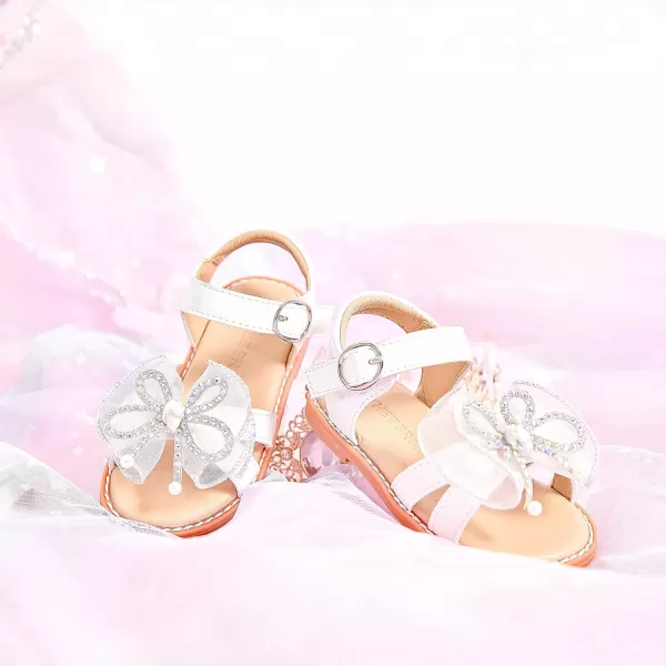 THEE BRON Girls Sandals Toddler Summer Dress ShoesTb2214white