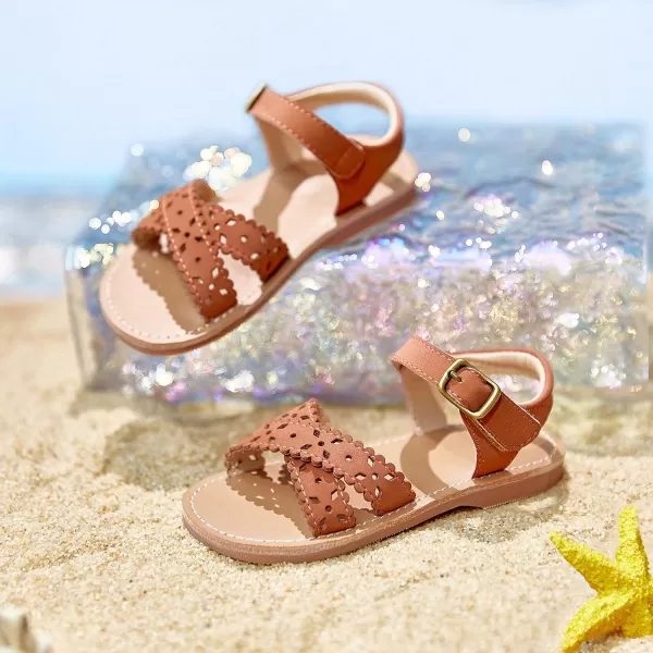 THEE BRON Girls Sandals Toddler Summer Dress ShoesTb2234brown