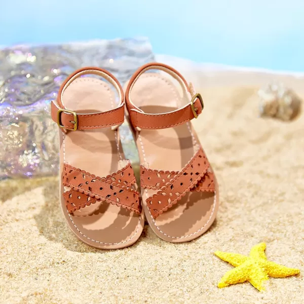 THEE BRON Girls Sandals Toddler Summer Dress ShoesTb2234brown
