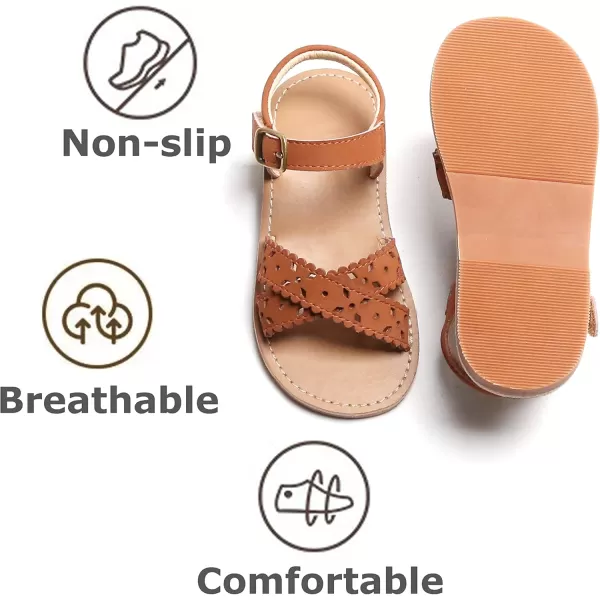 THEE BRON Girls Sandals Toddler Summer Dress ShoesTb2234brown