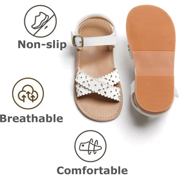 THEE BRON Girls Sandals Toddler Summer Dress ShoesTb2234white