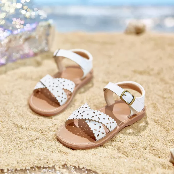 THEE BRON Girls Sandals Toddler Summer Dress ShoesTb2234white