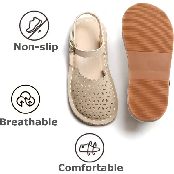THEE BRON Girls Sandals Toddler Summer Dress ShoesTb2240beige
