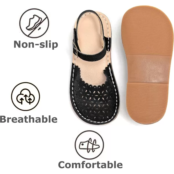 THEE BRON Girls Sandals Toddler Summer Dress ShoesTb2240black