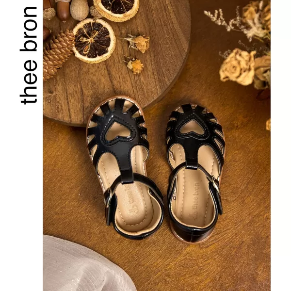THEE BRON Girls Sandals Toddler Summer Dress ShoesTb508black