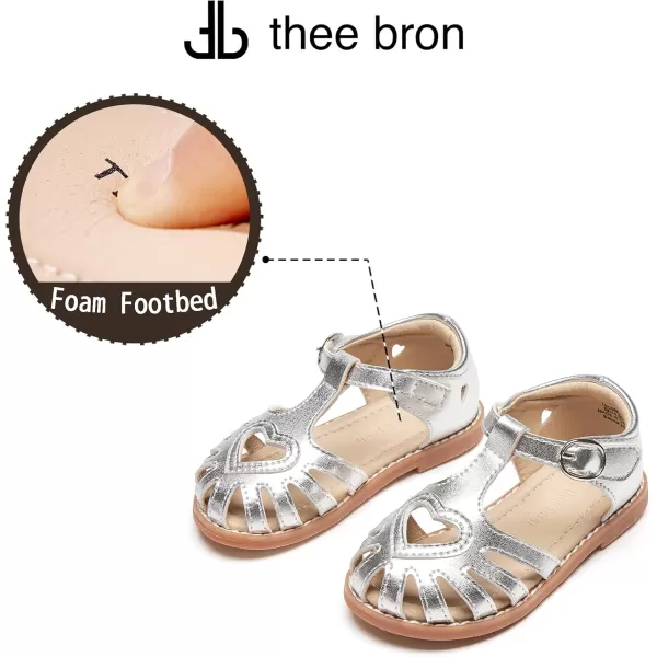 THEE BRON Girls Sandals Toddler Summer Dress ShoesTb508silver