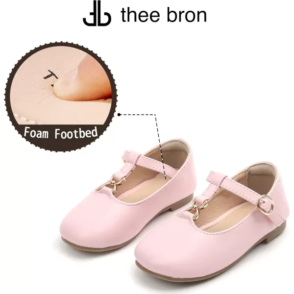 THEE BRON Girls TStrap Flats ToddlerLittle Kid Ballet Mary Jane Party Dress ShoesAf316pink