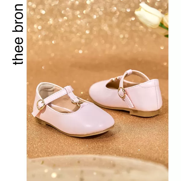 THEE BRON Girls TStrap Flats ToddlerLittle Kid Ballet Mary Jane Party Dress ShoesAf316pink
