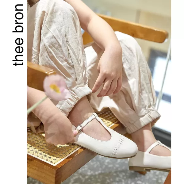 THEE BRON Girls TStrap Flats ToddlerLittle Kid Ballet Mary Jane Party Dress ShoesAf318apricot