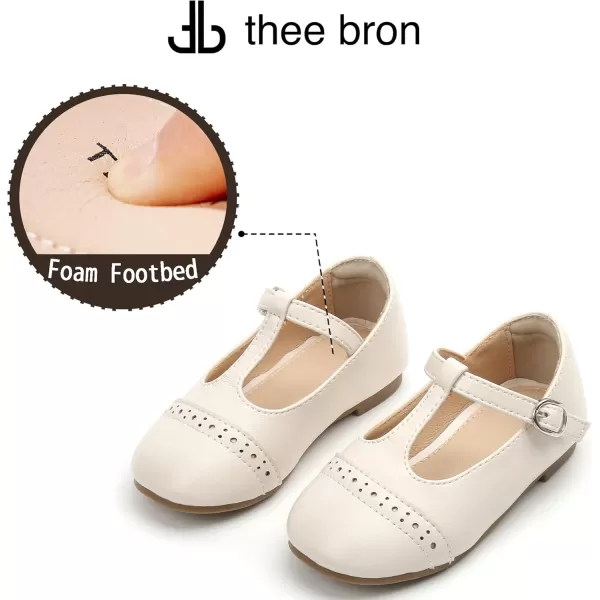 THEE BRON Girls TStrap Flats ToddlerLittle Kid Ballet Mary Jane Party Dress ShoesAf318apricot