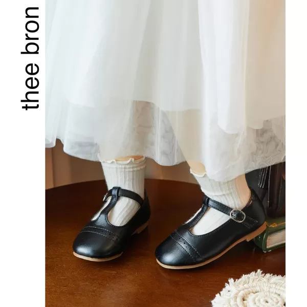 THEE BRON Girls TStrap Flats ToddlerLittle Kid Ballet Mary Jane Party Dress ShoesAf318black