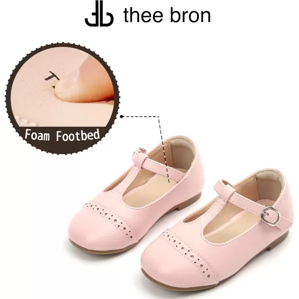 THEE BRON Girls TStrap Flats ToddlerLittle Kid Ballet Mary Jane Party Dress ShoesAf318pink