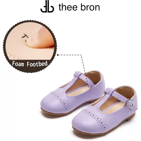 THEE BRON Girls TStrap Flats ToddlerLittle Kid Ballet Mary Jane Party Dress ShoesAf318purple